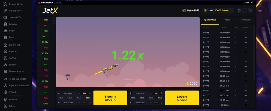 Pin Up JetX demo